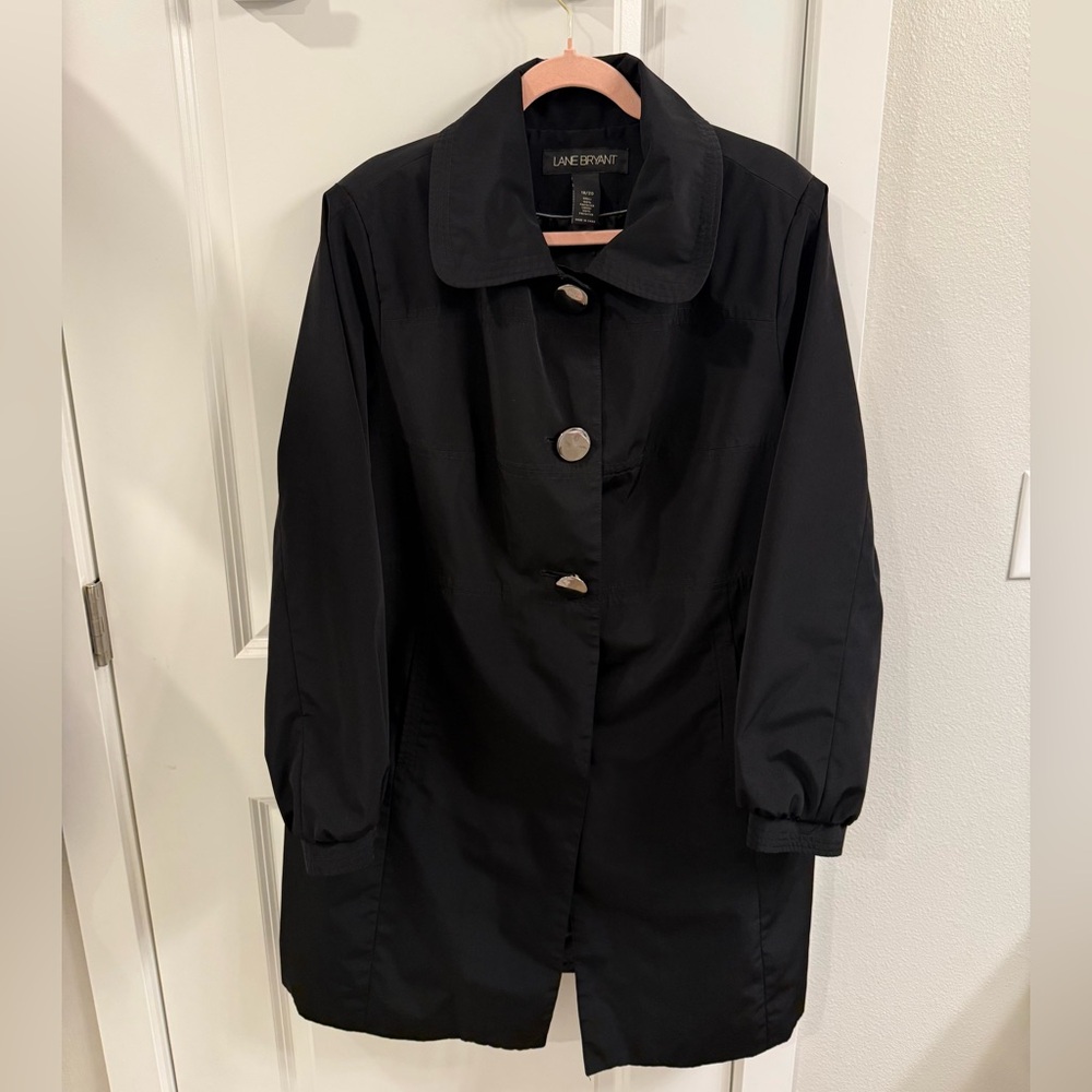 Lane Bryant black trench size 18/20